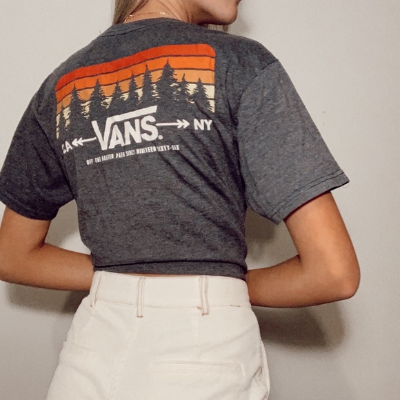 Vans Tops - VANS colorful forest graphic tee Patagonia print